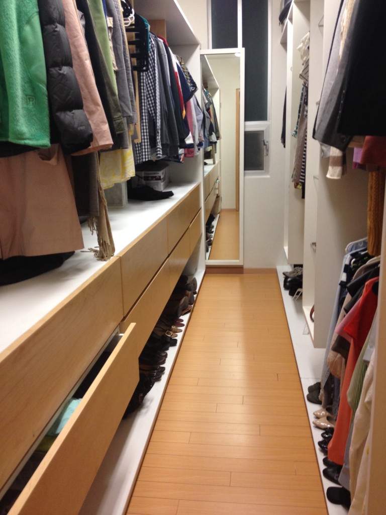 Master closet, which is actually even bigger than it appears.